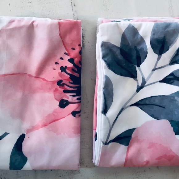 Deny Designs Pink, Black & Grey Floral Duvet Cover & Sham Set, Queen, Brand New! - Picture 6 of 6